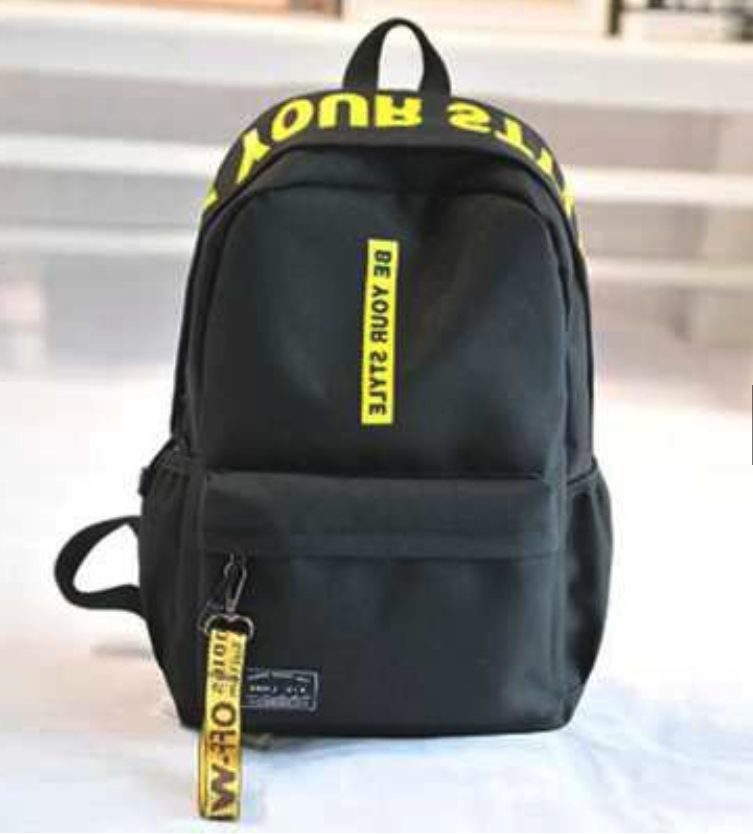 KW80961 Casual Travel Bag Black Yellow